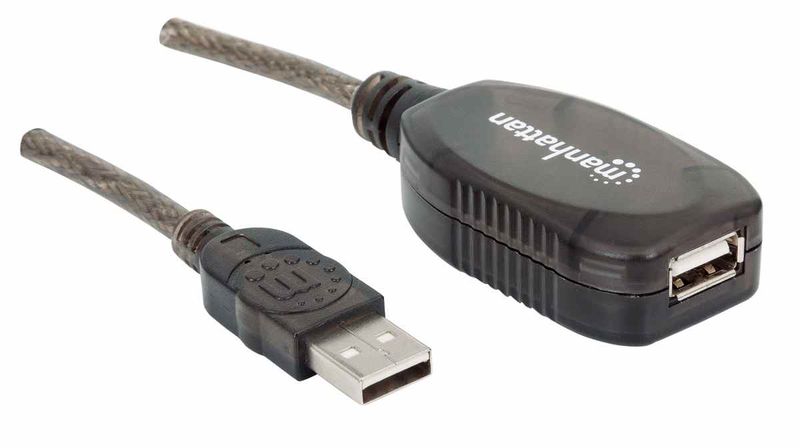 Manhattan Hi-Speed USB Active Extension Cable-Daisy-Chainable, A Male/A Fem