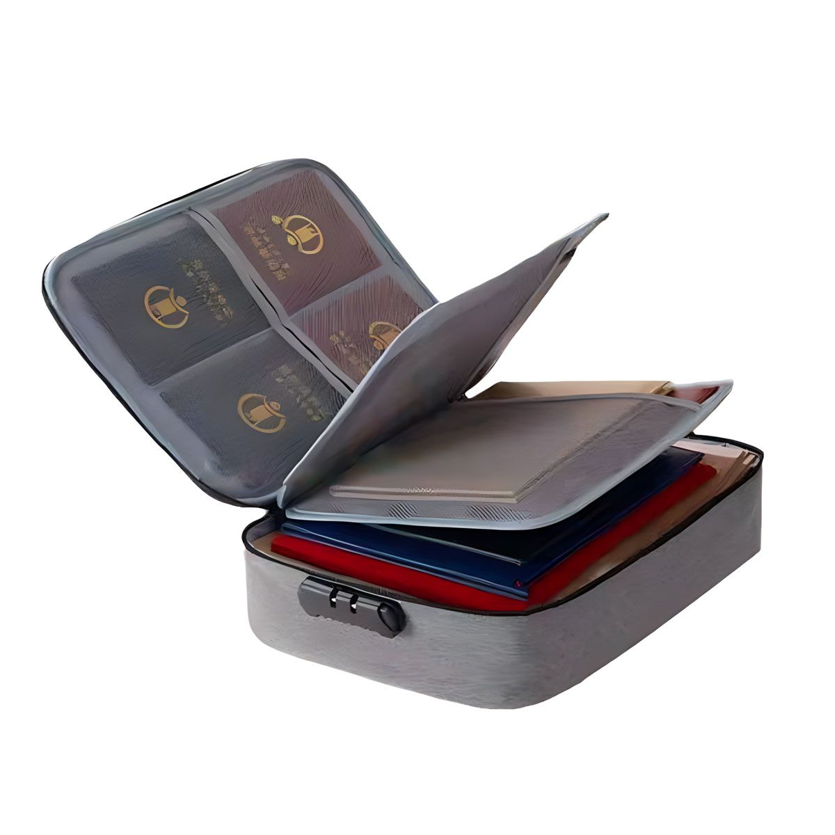 File Storage 3-Layer Travel Bag Case with Lock