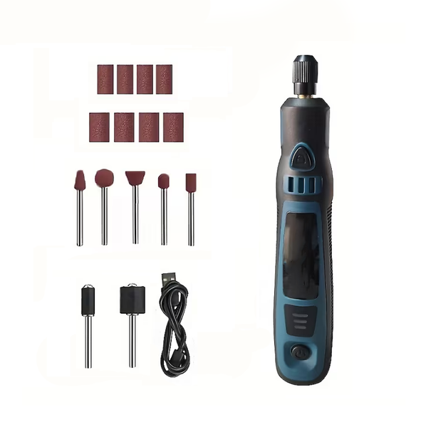 Handheld Polishing And Carving Tool Rechargeable Mini Drill -15 Accessories