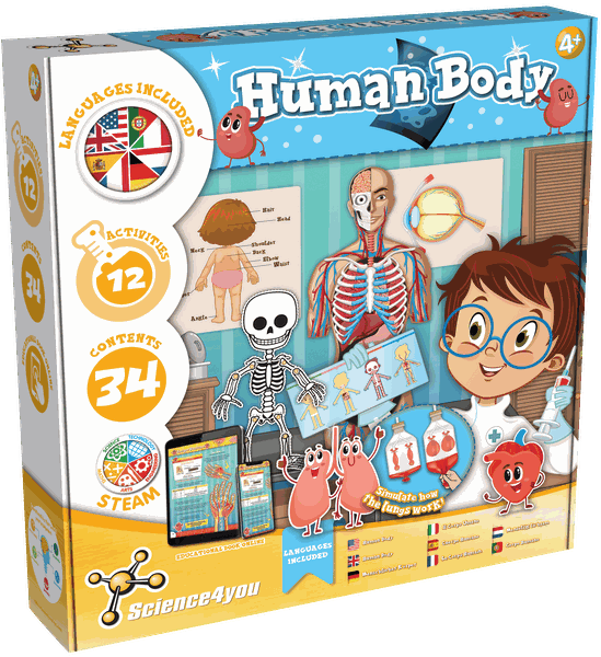 Science4you - Human Body STEM Kit - Fun Science for Kids, Ages 4+