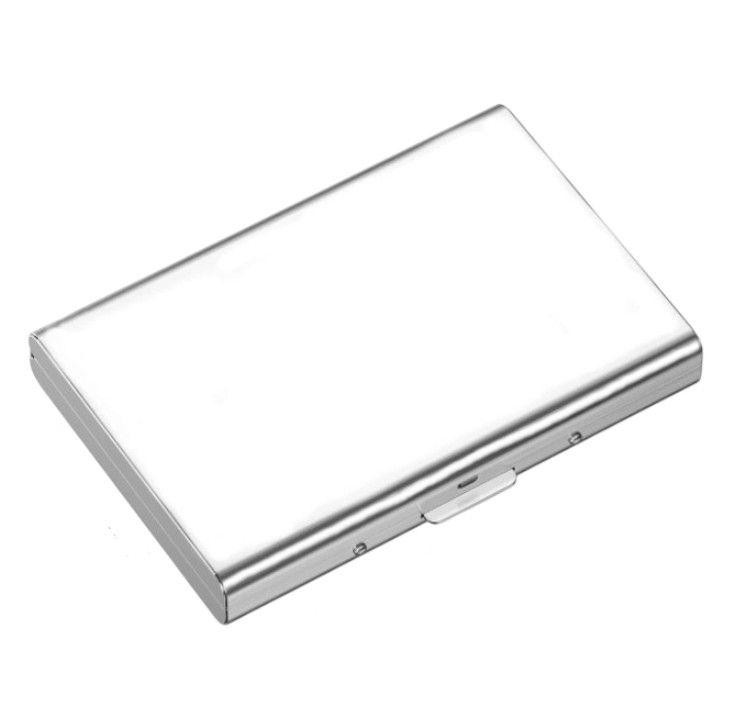 Stainless Steel Card Protector Wallet - Silver