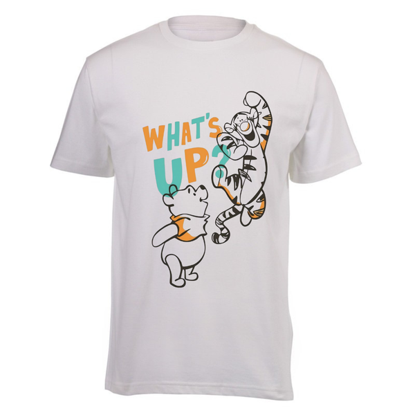 Kids White Short Sleeve T-shirt - Winnie The Pooh Whats up