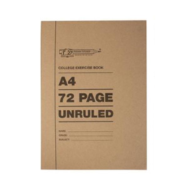 A4 72 Page Unruled Soft Cover - 1 Individual Book
