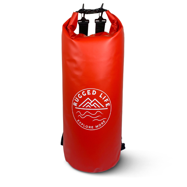 Rugged Life Heavy Duty 30L Dry Bag Waterproof Backpack - Red