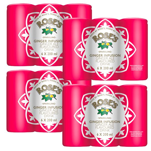 Rose's Ginger Infusion Ginger Ale - 24 x 200ml