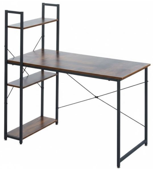 Computer Table Study Writing Desk Home Office Workstation with 4 Shelves