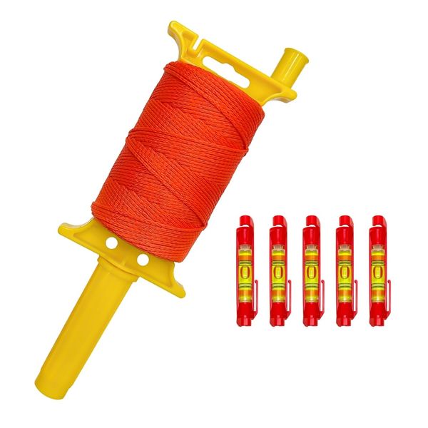 Tool Nylon Line String with Handle and 5 Gauges Angle Measurement
