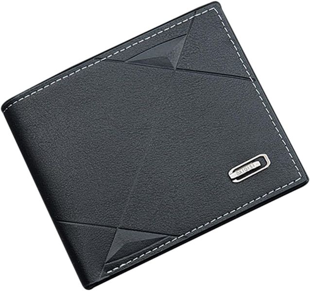 Men's Pu Leather Wallet Coin Pouch Multi-Pocket Holder for Business Cards