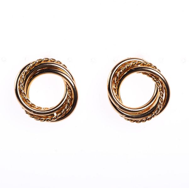 Tessa Design- Gold- Round- Stud- Earrings