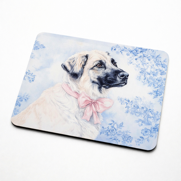 Pretty In Print Anatolian Shepherd Dog Floral Mouse Pad