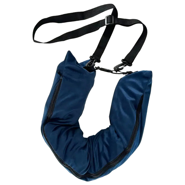 Travel Pillow Stuffable With Clothes As Carry-On Blue