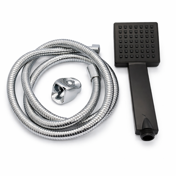 Yiad Handheld Shower Head with 1.5m Hose &amp; Wall Mount - Black