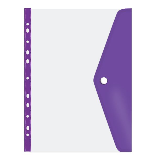 Treeline Filing Carry Folder Open Long Side Electric Purple - Pack of 5