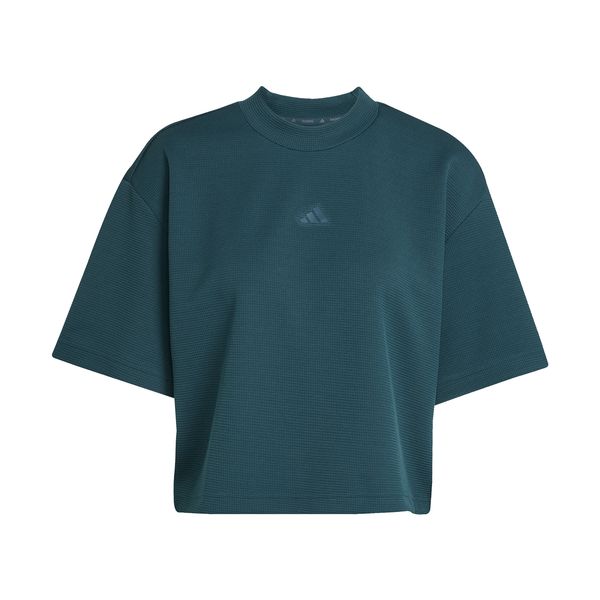 adidas Women's Yoga Motion Waffle Tee - Aurora Ivy