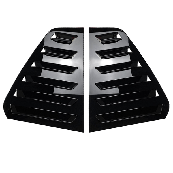 Car Glossy Black Rear Windows Louver Cover Compatible with Universal