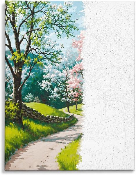 DIY Numbered Painting Art Canvas for Adults Kids Paint Not Included Gift A