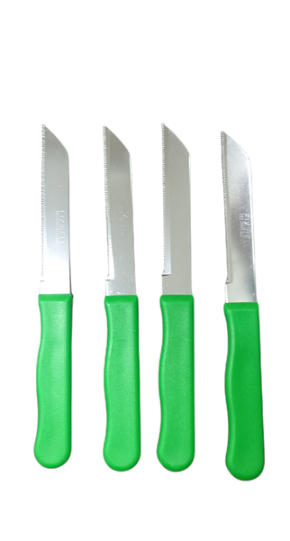 Fixwell - Serrated Vegetable Knives X 4 - Green