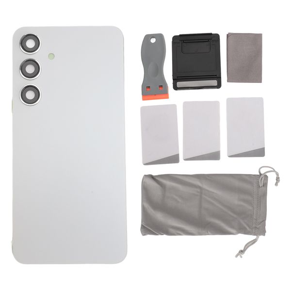 S24+ Back Glass White w/Camera Tape