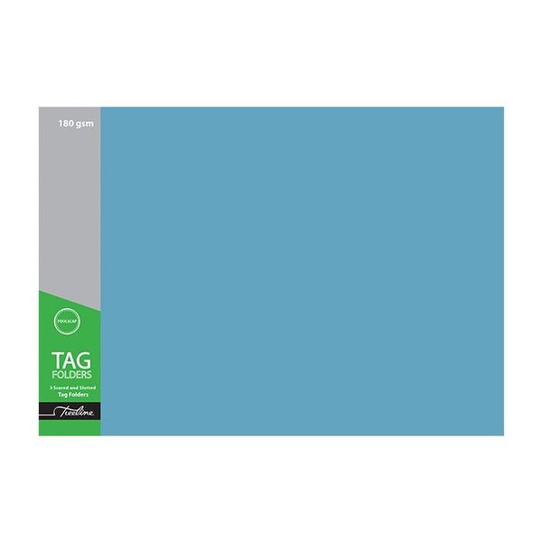 Blue Tag Manilla Board Folder 2 Fold Foolscap 180gsm - Pack 100
