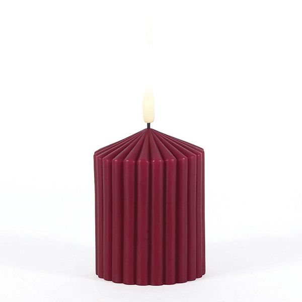 Small Retro Pointed Cylindrical Scented Candle -Red