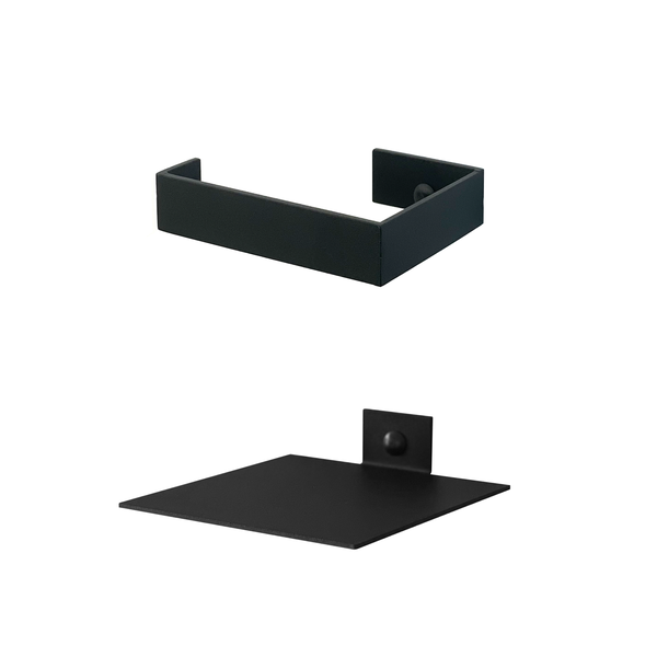 Toilet Roll Holder and Spare Toilet Roll Holder - Matte Black
