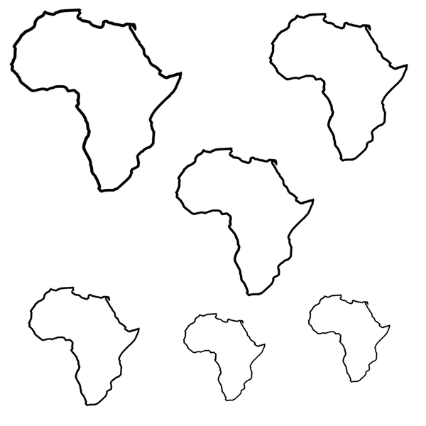 TrendSpire Africa Outline Vinyl Stickers