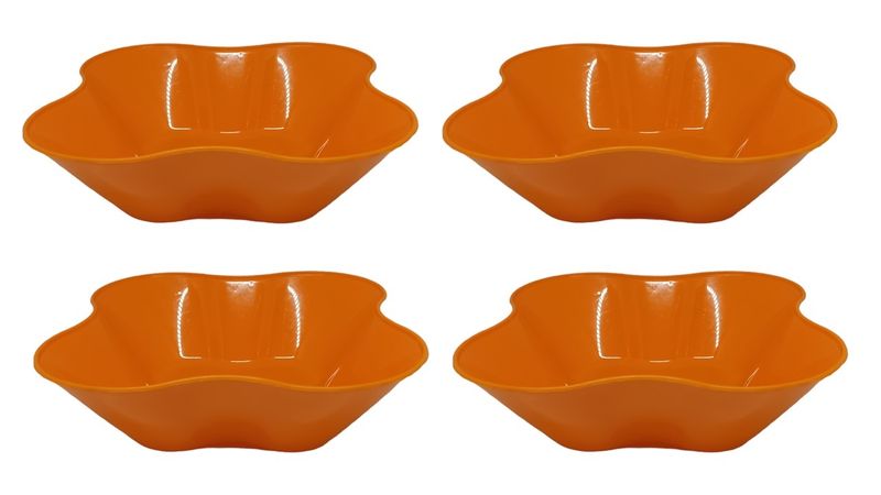 Plastic Snack &amp; Dip Bowl Set Of 4