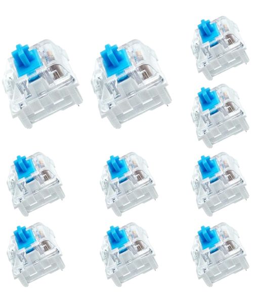 10 PCS Blue Switch Replacement 3 PIN Blue Mechanical Keyboard Switches