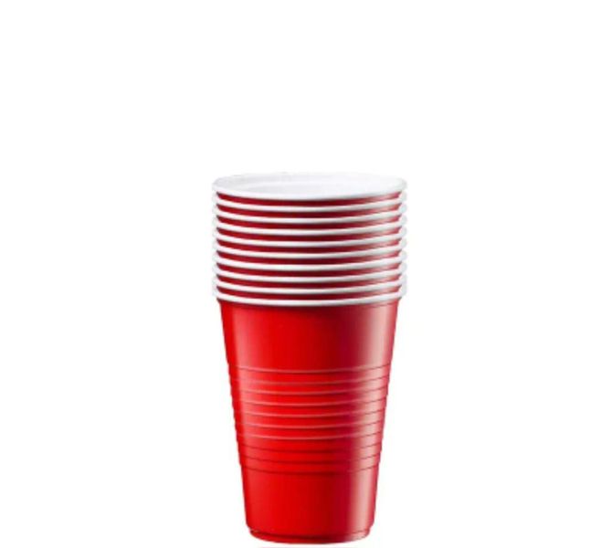 Vibrant Red Party Cups - 20Pack