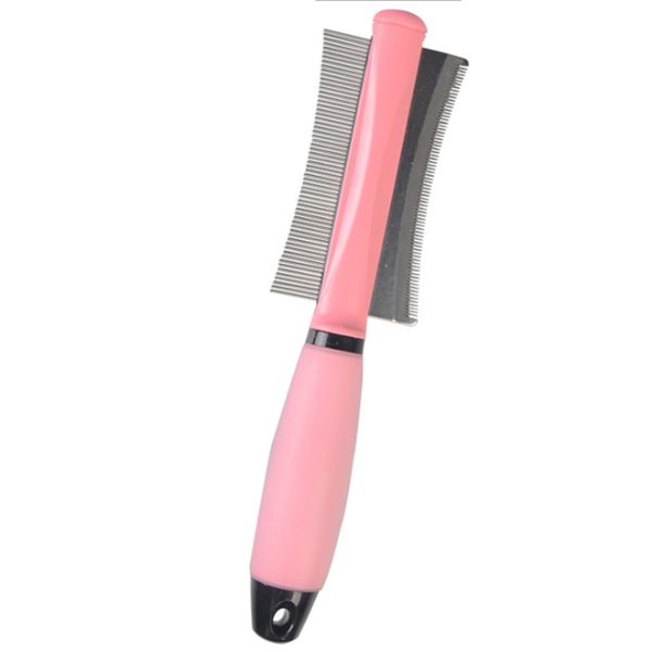 Cat &amp; Dog Double Sided Pet Brush - Pink