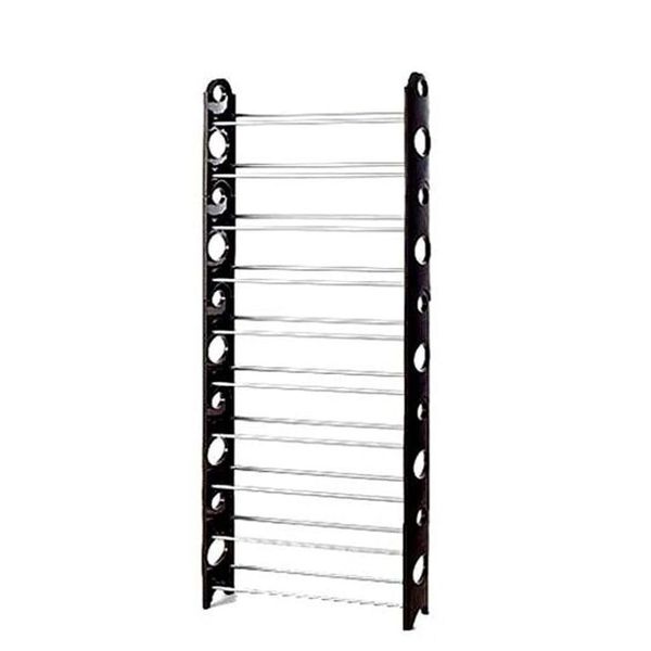 10-Tier Shoe Rack with Circle Design-Black