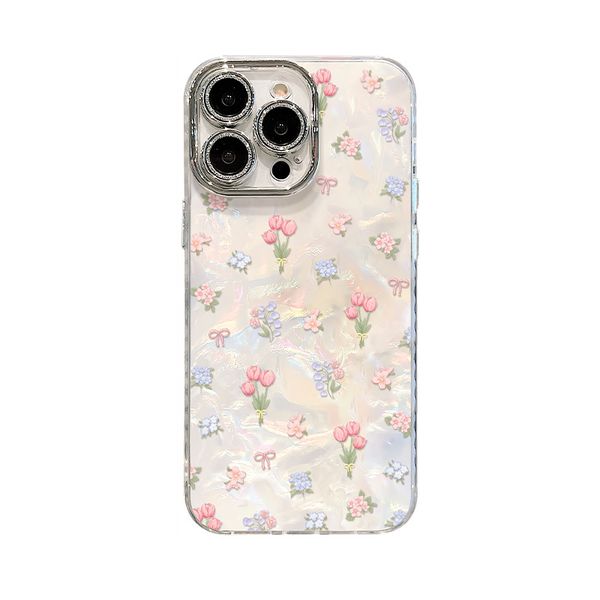 Tulip Pattern Phone Case Compatible with Phone 16