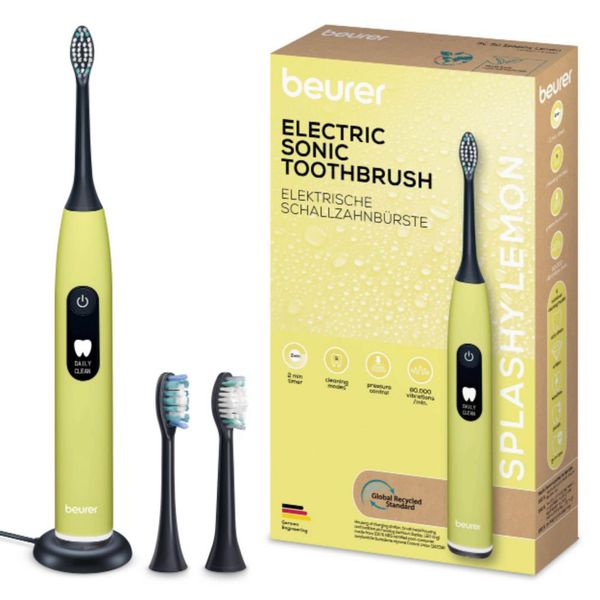 Beurer Electric Toothbrush: Advanced Sonic Clean. Eco-Friendly SC 50 Yellow
