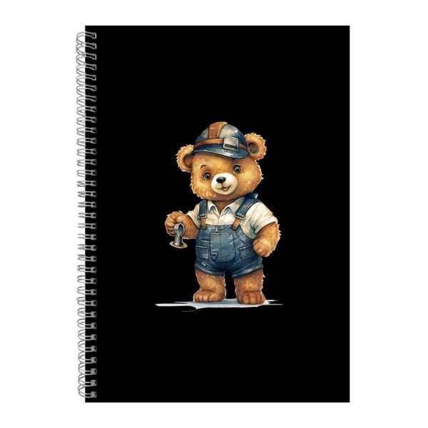 Fixer A4 Notebook Spiral and Lined Teddy Bear Lover Graphic Notepad Gift189