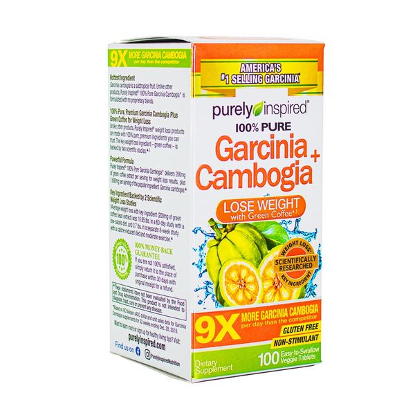 Purely Inspired 100% Pure Garcinia Cambogia - 100Veg Tabs