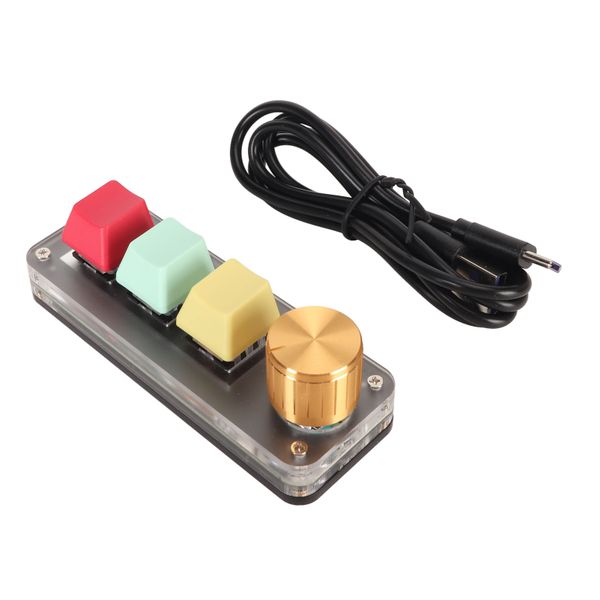 3 Key RGB Keypad Knob, Blue Switch, USB C