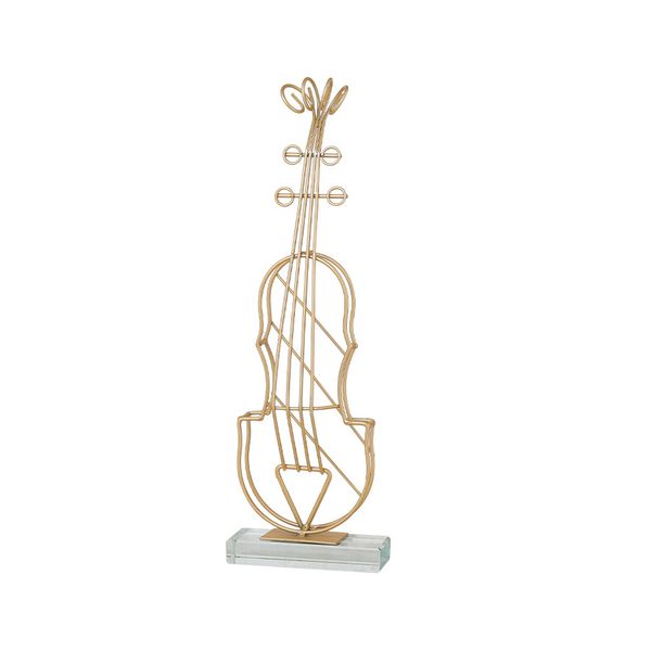 Modern Gold Outline Violin Music Instrument Large BJ440-02