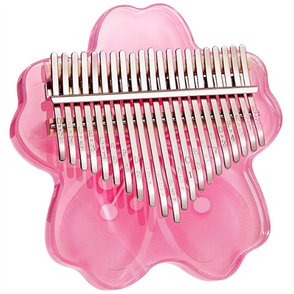 Thumb Piano 17 Keys Portable Finger Piano Kalimba Crystal Transparent