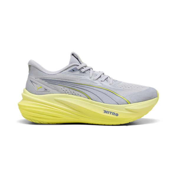 Puma Men's MagMax NITRO 2 Road Running Shoes - Vibrant Silver/Lux Lime
