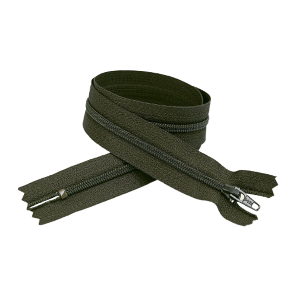 YKK Coil Closed End Zip - 10 Pack Bottle Green