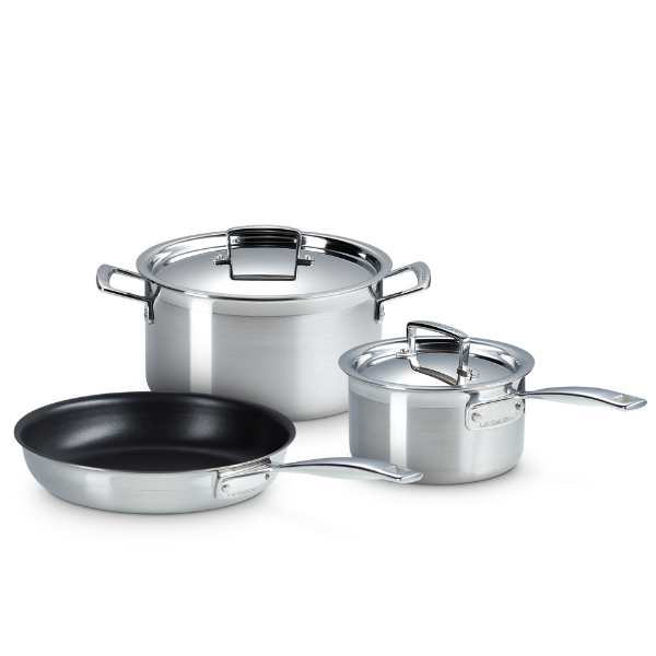 Le Creuset Classic Stainless Steel 3 Piece Set
