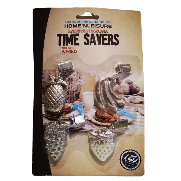 Table Cloth Weights/ Clamps - 4 Piece (Fruits)