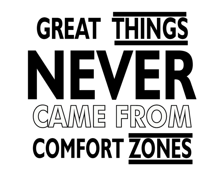 Great Things Never Came from Comfort Zones Wall Vinyl Sticker