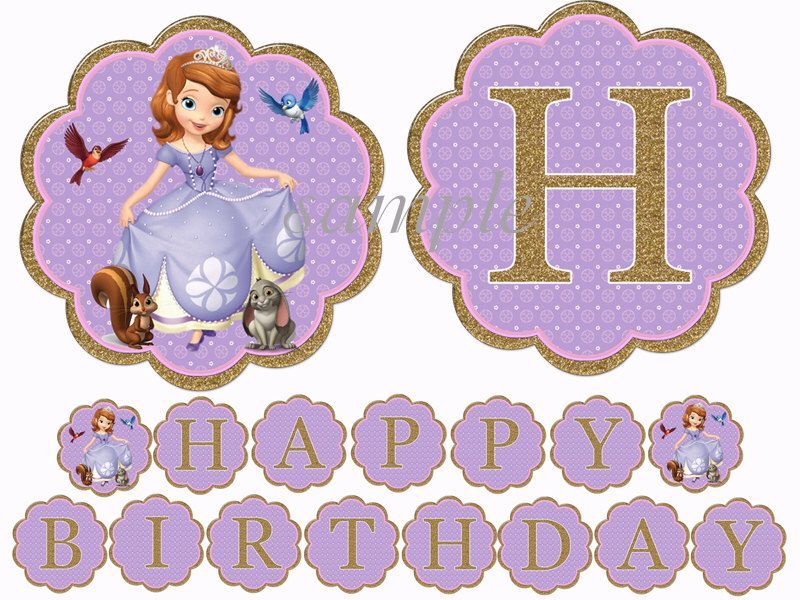 Princess Sofia Happy Birthday Banner