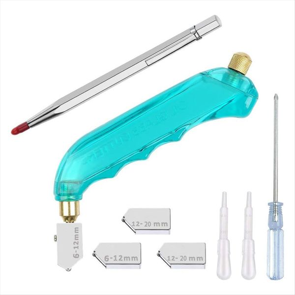 Glass Cutting Tool Includes Blue Oil Feed Glass Compatible with Universal