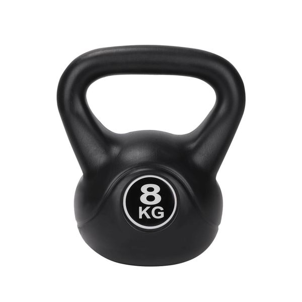 8kg Kettlebell Fitness Exercise Strength Training Workout - Black