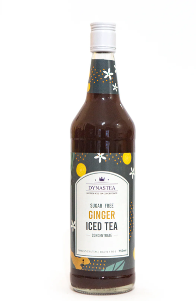 Dynastea Ginger Sugar Free Ice Tea | 750ml Juice Cordial Drink Zero