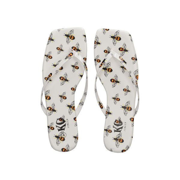 KG Ladies White Square Toe Sandal