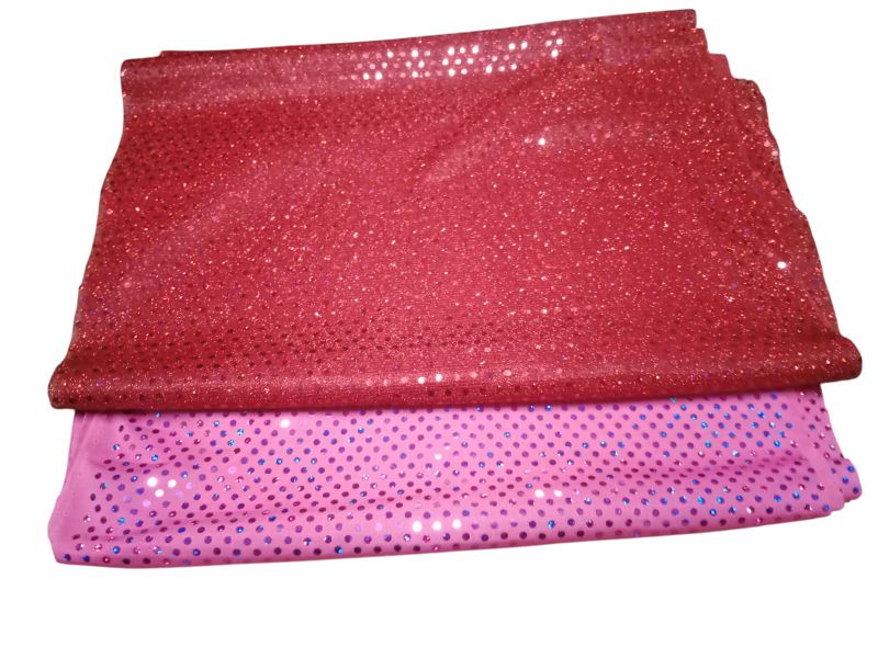 Sequin Fabric Runner - Pack of 2 - Red and Pink