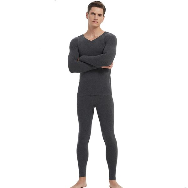 Men Underwear Long Sleeve Long Johns Thermal Set - 2 Piece of Sets